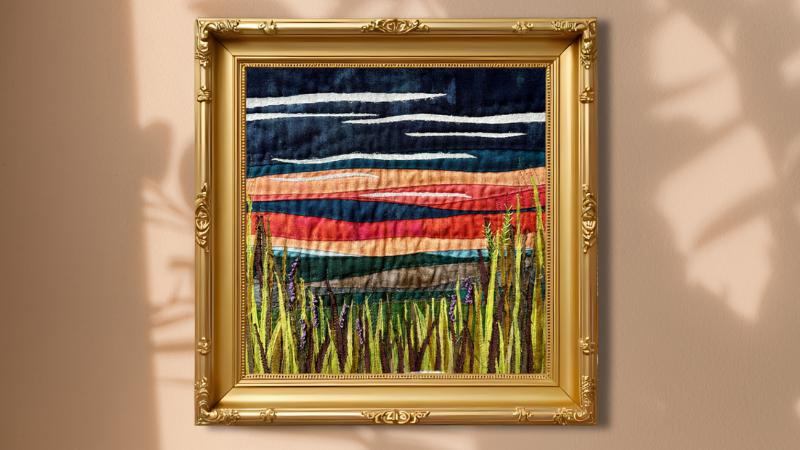 Sewing : 4 Part Spring Textile Landscape